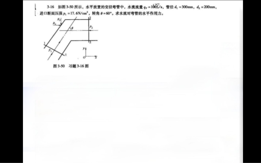 [图]流体力学变径弯管基础例题，让你轻松掌握流体流动！