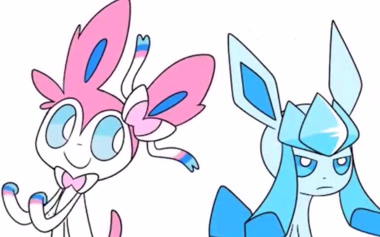 冰伊布与仙伊布的drop it