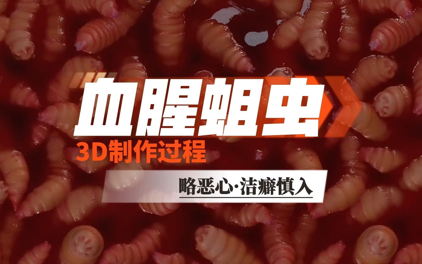 【恶心预警!洁癖慎入】血腥蛆虫动画 - 3d制作过程