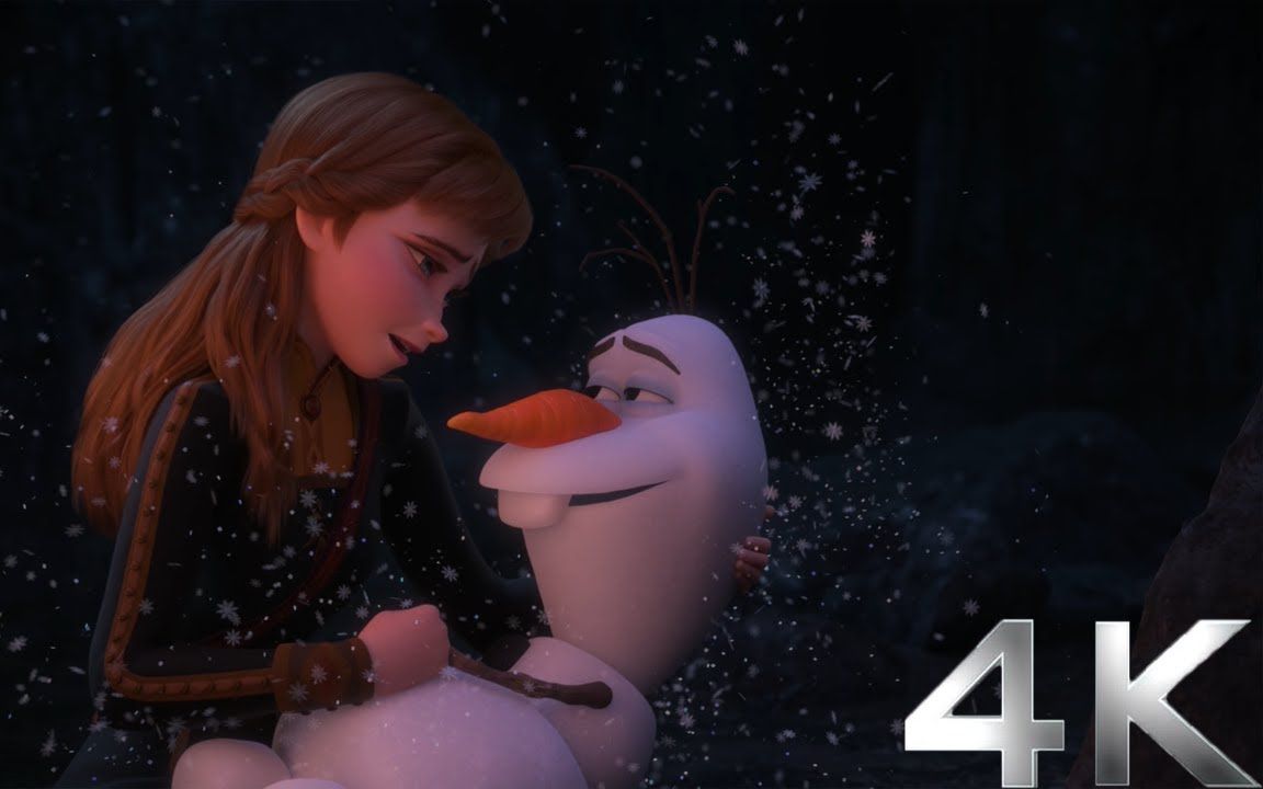 冰雪奇缘2最高画质---♥雪宝消失片段♥---4K至尊画质