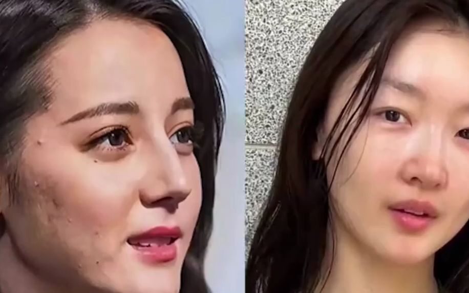 卸妆后不敢认的明星,肖战素颜更自然,热巴女神滤镜破碎.