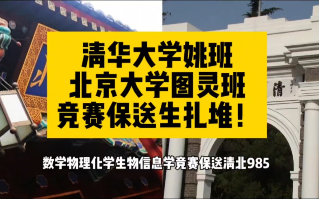 清华大学姚班北京大学图灵班竞赛保送生扎堆!——数学竞赛物理竞赛化学竞赛生物竞赛信息学奥赛高中数学联赛保送清北985哔哩哔哩bilibili