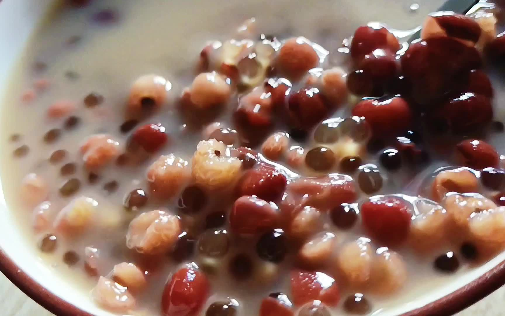 红豆薏米西米露新做法,好喝又养颜,做法更简单,一次成功_哔哩哔哩