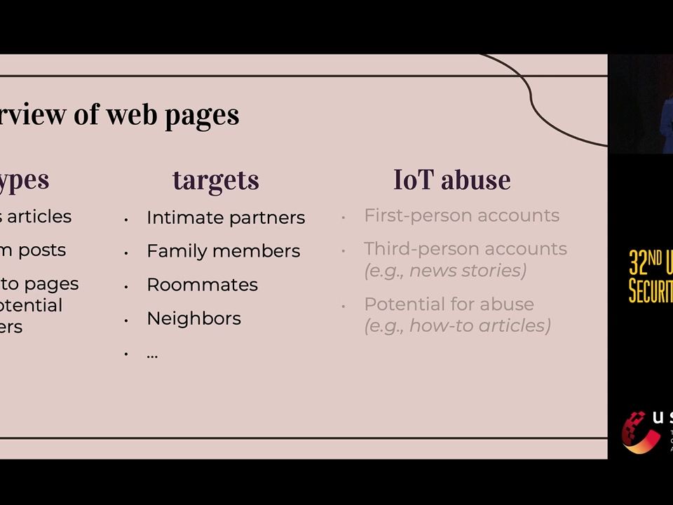 USENIX Security '23  Abuse Vectors:A Framework for Conceptualizing IoTEnabled哔哩哔哩bilibili