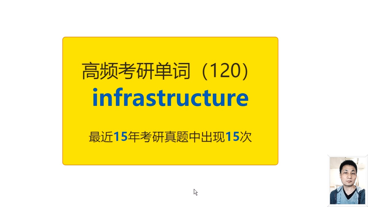 考研英语高频高营养核心单词(120):infrastructure哔哩哔哩bilibili