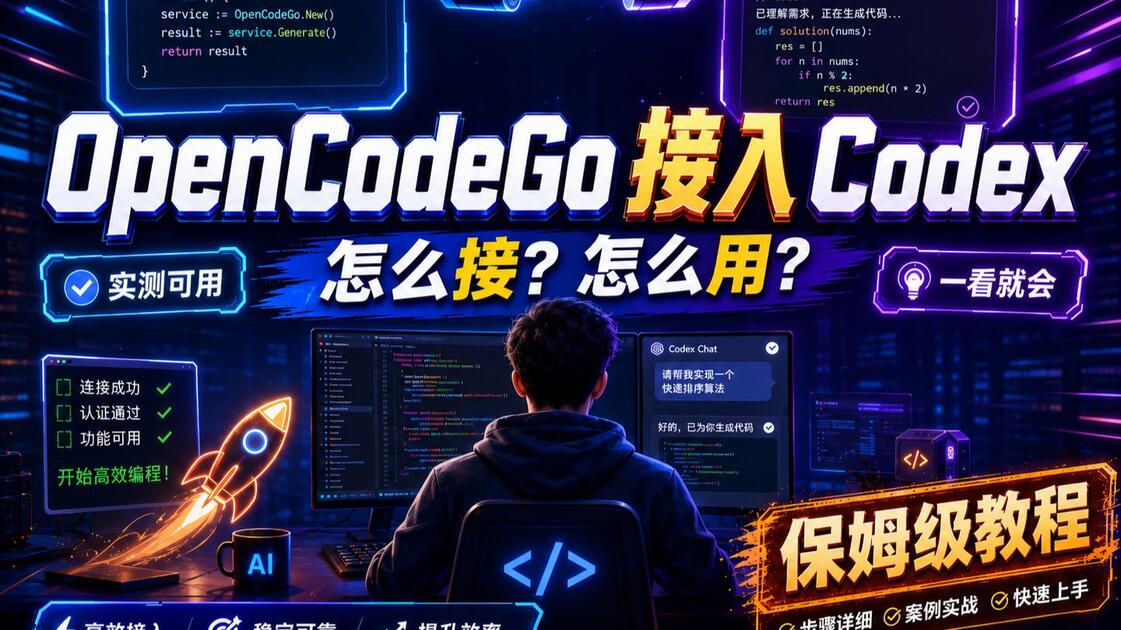 opencode go如何接入到codex中使用_哔哩哔哩_bilibili