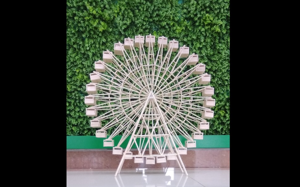 手工木制摩天轮 diy木棍,模型胶_哔哩哔哩_bilibili