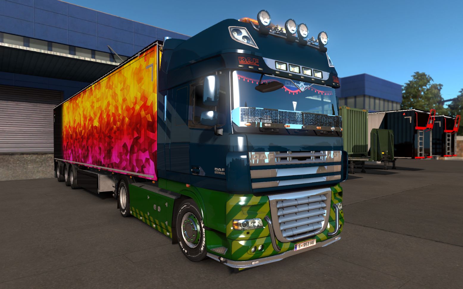 欧卡2谁知道我的车为啥飞起来了