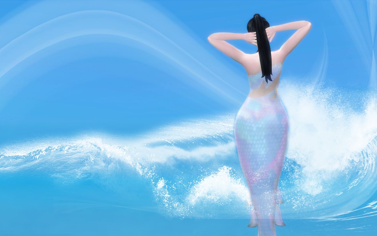 模拟人生4 这条美人鱼真是背影杀手 正脸差点吓死我