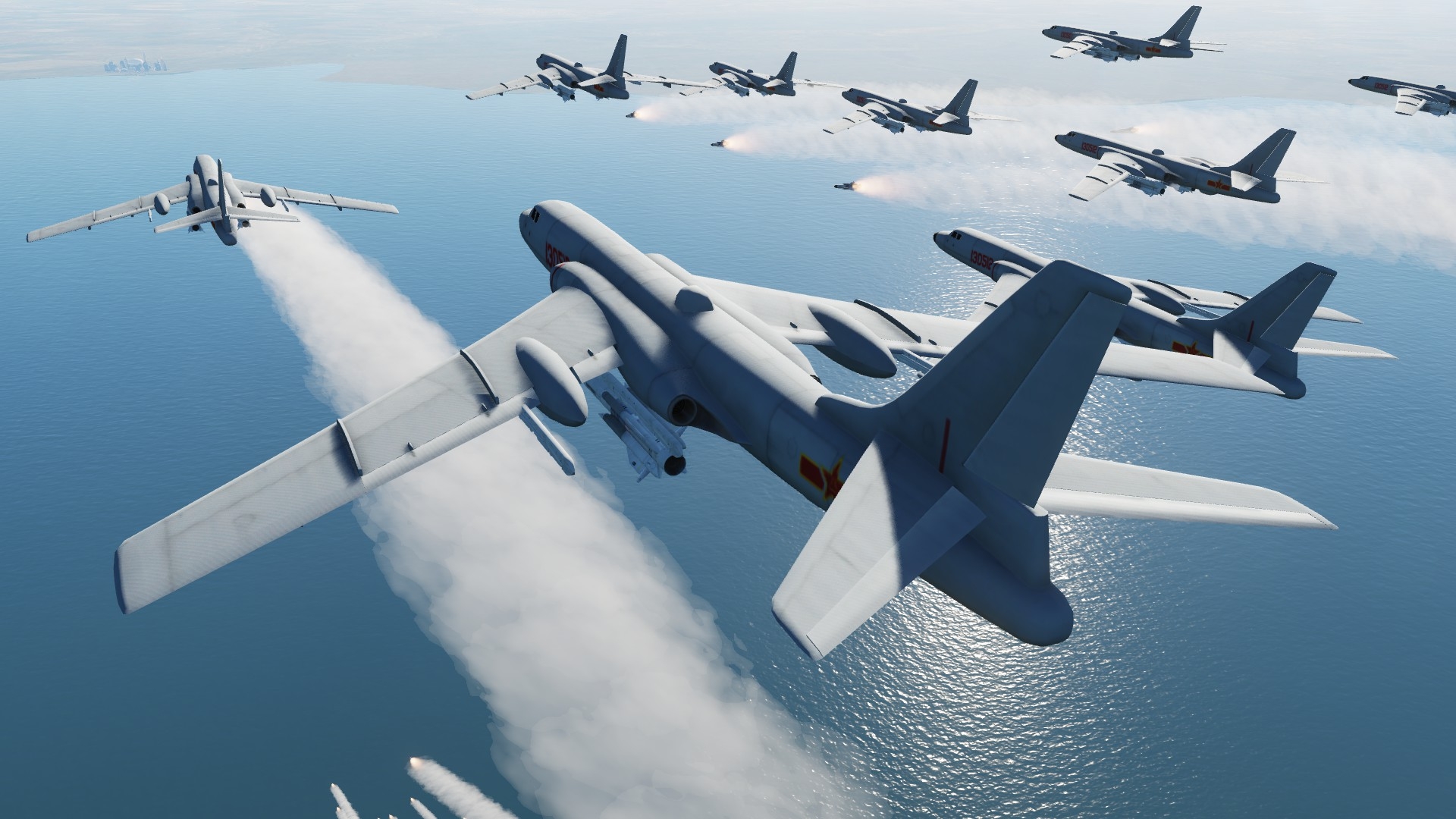 出动中国"轰6"战机,轰炸5公里小岛,夺回被占土地:作战模拟