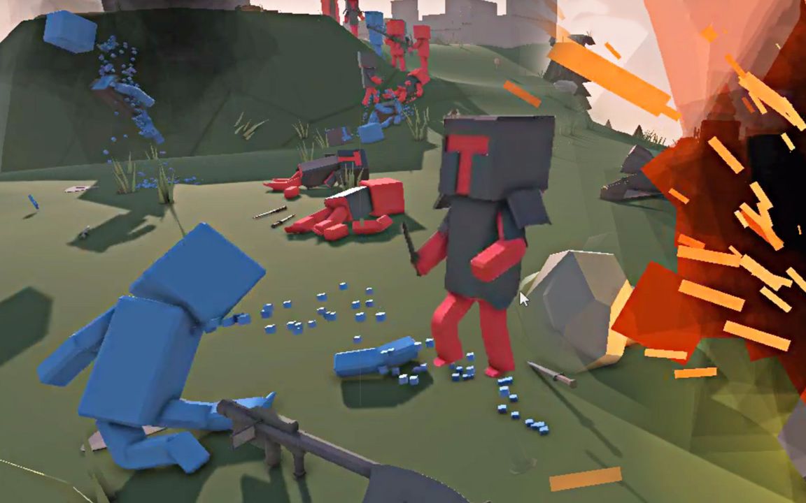 迷你方块人 队友要被清水坑吐了