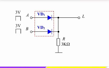 二极管或门电路原理,只要会判断输入状即可,简单易懂!