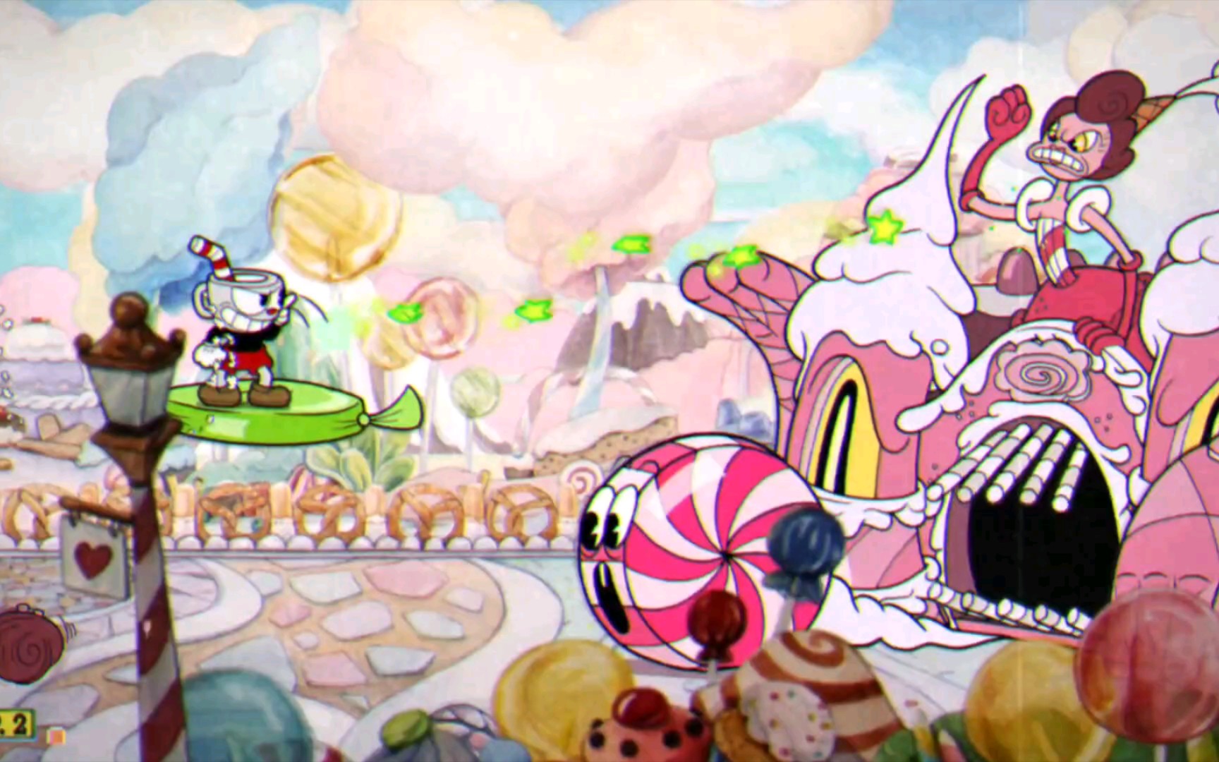 重温受苦《茶杯头cuphead》普通全a通关07-陵墓2&糖果之地