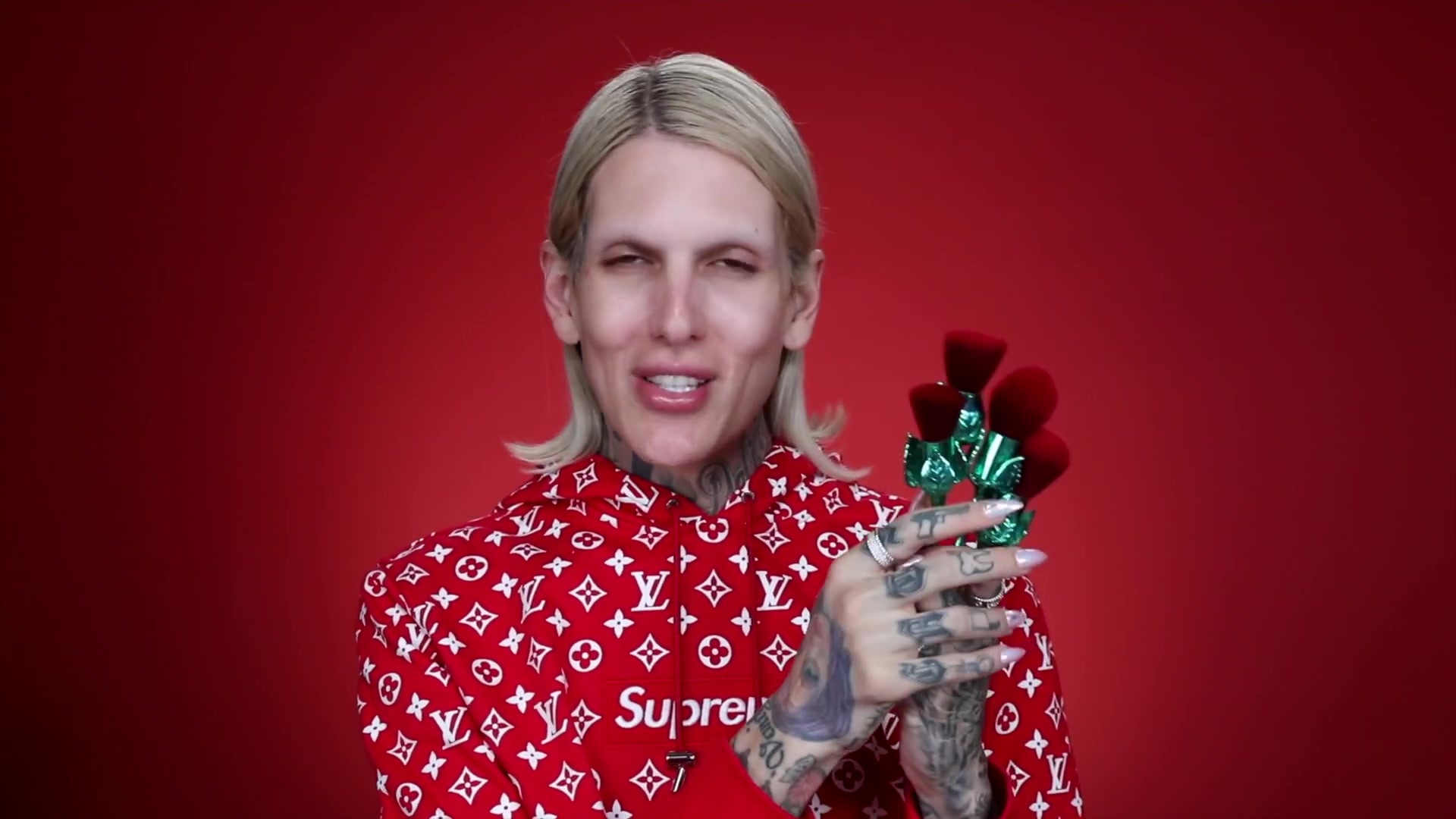 中字jeffreestarj姐测评超美玫瑰花套刷rosemakeupbrushesarethey