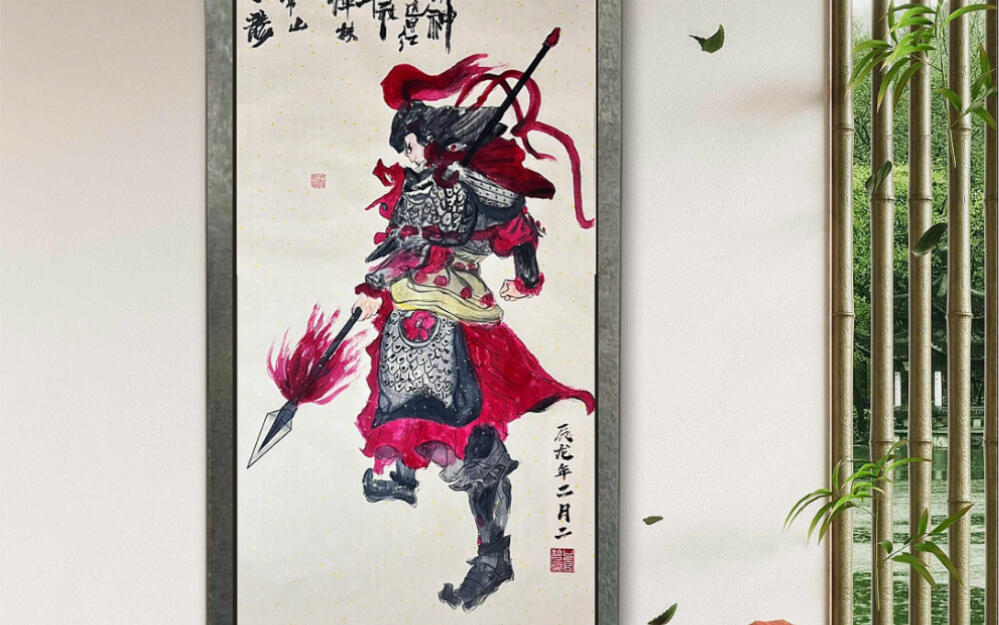 来将可留姓名，吾乃常山赵子龙#赵云#手绘#三国#赵子龙#水墨画_哔哩哔哩