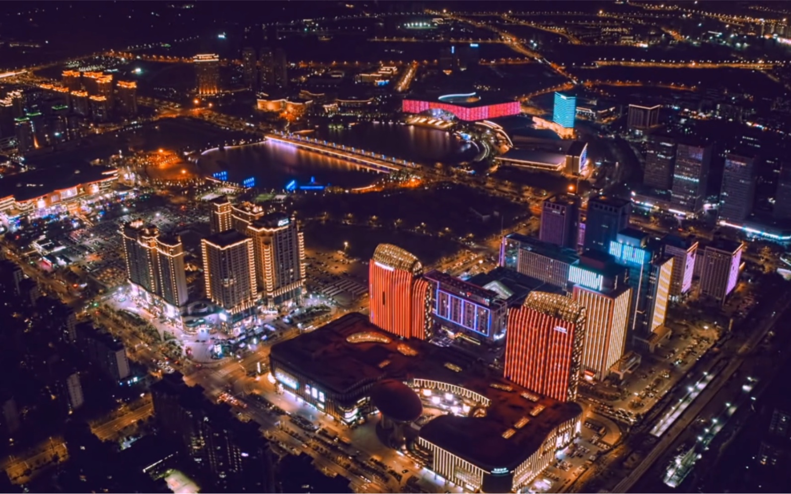 40秒带你一镜到底欣赏扬州西区夜景