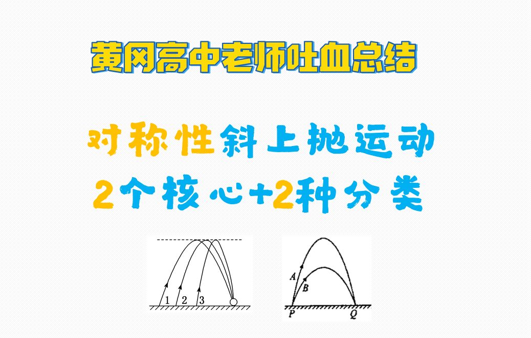 物理极致对称之美,对称型斜上抛运动,两个核心+两种分类哔哩哔哩bilibili