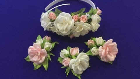 手工烫花教程 手作花 手染真丝布花 纯手工新娘饰品制作 仿真花 Diy 胸针 发饰 花艺 头饰 汉服古风 洛丽塔配饰 哔哩哔哩 Bilibili