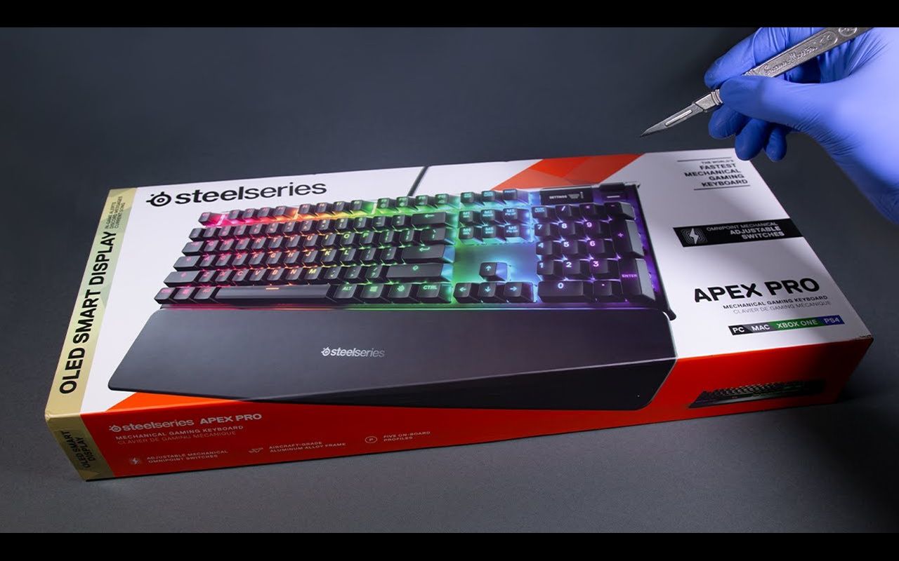 【安静开箱】赛睿 apex pro 电竞机械键盘开箱_哔哩哔哩 (゜-゜)つロ