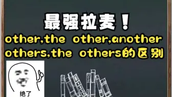 【Alvin说英语】最强拉麦！other，the other，others，the others的区别！！
