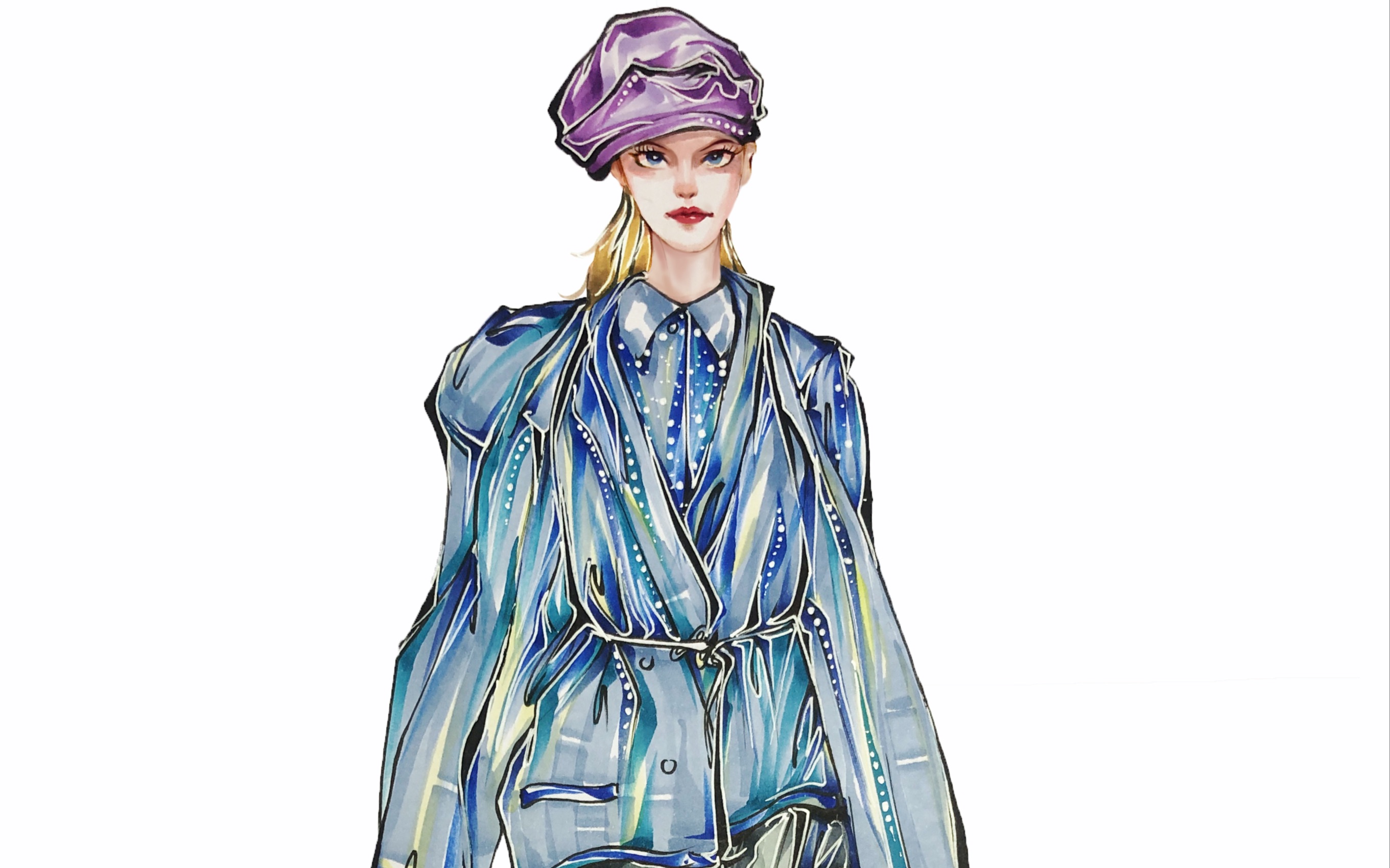 【马克笔】我的,服饰绘my fashion illustration服装效果图绘画