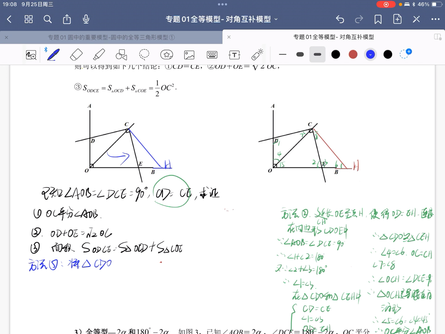 专题01全等模型对角互补模型(90度)哔哩哔哩bilibili