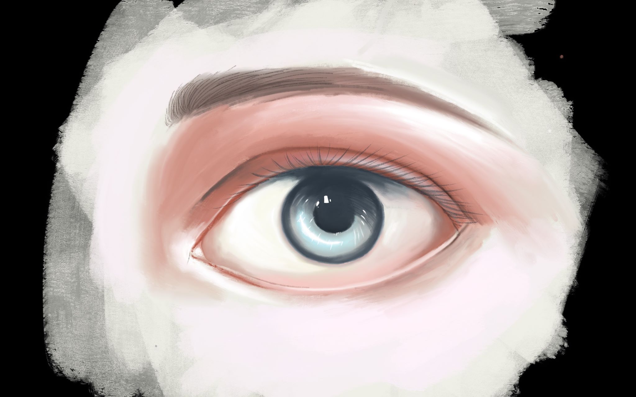 【procreate】厚涂临摹练习一只简单的眼睛