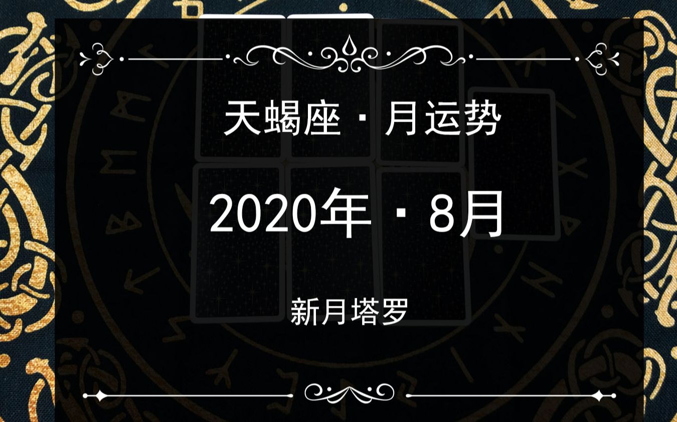 新月塔罗;2020年8月天蝎座运势,情感消退想要确定答案_哔哩哔哩 (゜