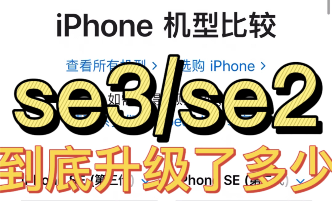 iPhone SE3 对比 iPhone SE2 真的只有芯片升级了吗哔哩哔哩bilibili