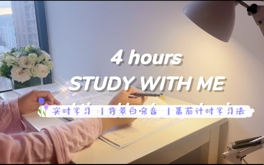 4小时实时学习 | study with me | 番茄计时学习法 | 背景白噪音 | 考研自习室 |沉浸式学习 |学习打卡 |备考日常 |高效率学习哔哩哔哩bilibili