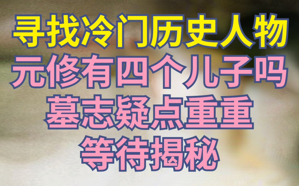 北魏孝武帝元修有四个儿子?第四子墓志疑点重重【古代男性ⷥ…ƒ光基】哔哩哔哩bilibili