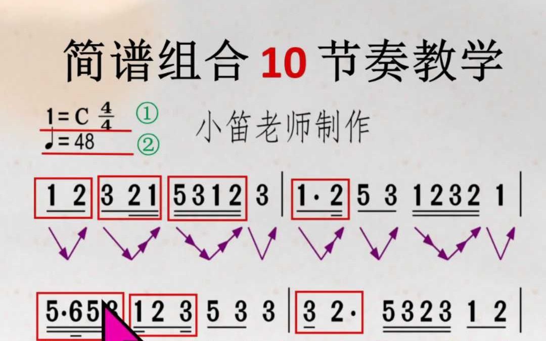 简谱10大组合节奏,太简单了,零基础简谱教学!哔哩哔哩bilibili