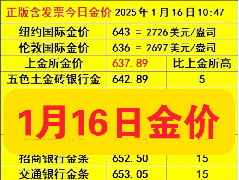 1月16日星期四,五色土金砖银行金,一手正版带发票金砖,每克比银行金条低9~10哔哩哔哩bilibili