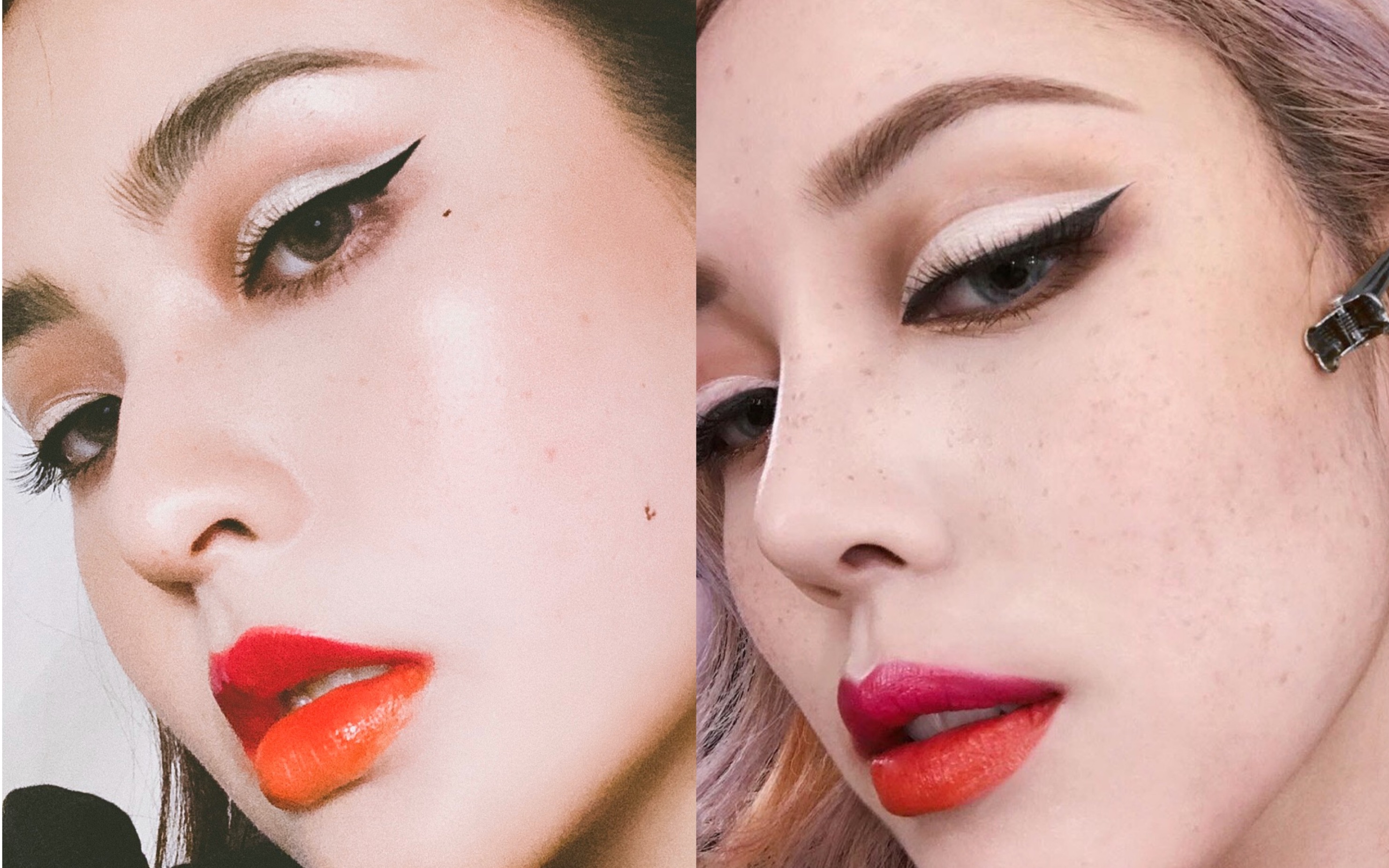 【leyababe】学pony化的白色截断式眼妆 |ins雀斑妆