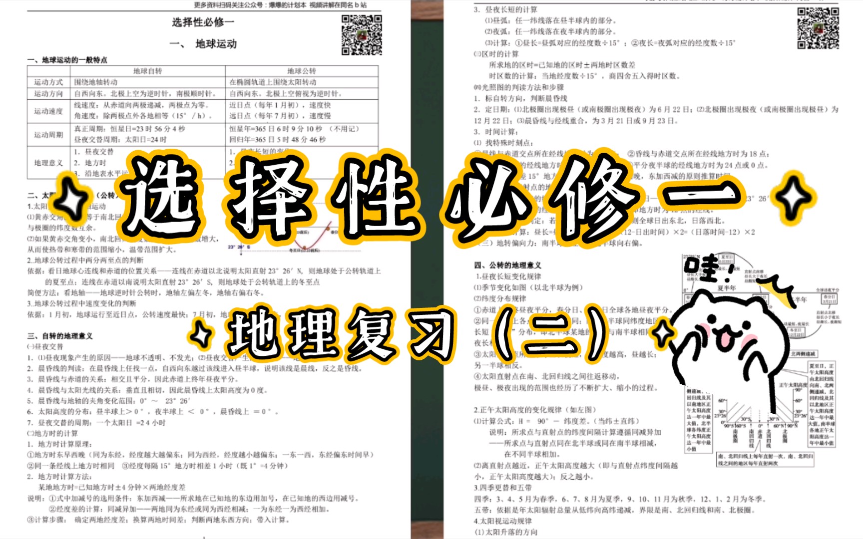 [图]期中复习：选择性必修一知识点（自然地理）汇总/打印资料【爆爆|干货】