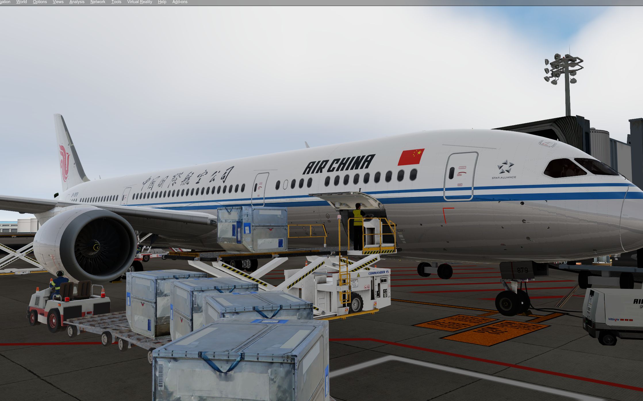 P3Dv5 国航7879 北京首都西安咸阳 顺风14节落地 1.55G 158FT/Min哔哩哔哩bilibili模拟飞行