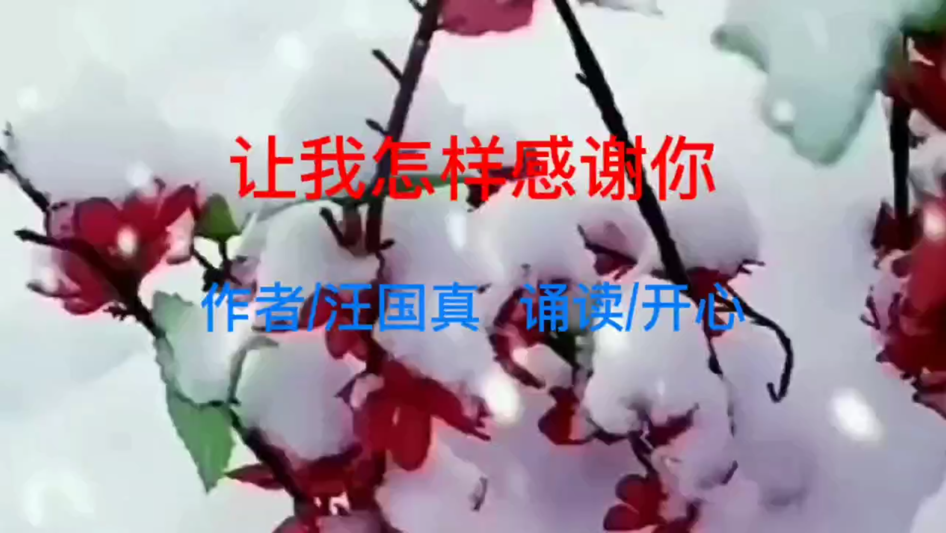 欣赏美文《让我怎样感谢你》作者/汪国真哔哩哔哩bilibili