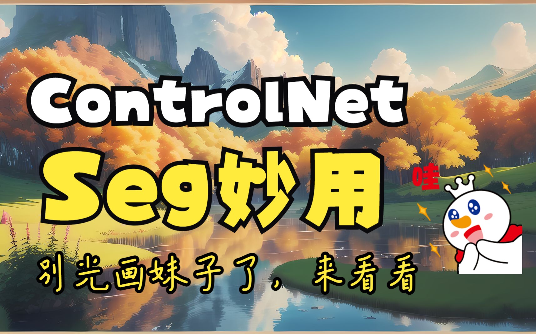 【AI绘画】ControlNet协助你画景填人,Seg的妙用哔哩哔哩bilibili