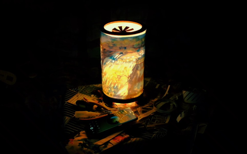 自制春光乍泄瀑布灯「站在这个瀑布下面的 应该有两个人」