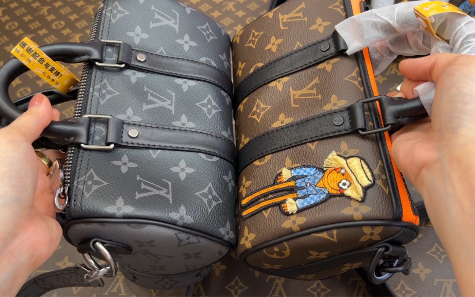 LV keepall xs波士顿M45947和Keepall Nano稻草人 M80201你更喜欢哪个呢? 包包分享 评测细节哔哩哔哩bilibili