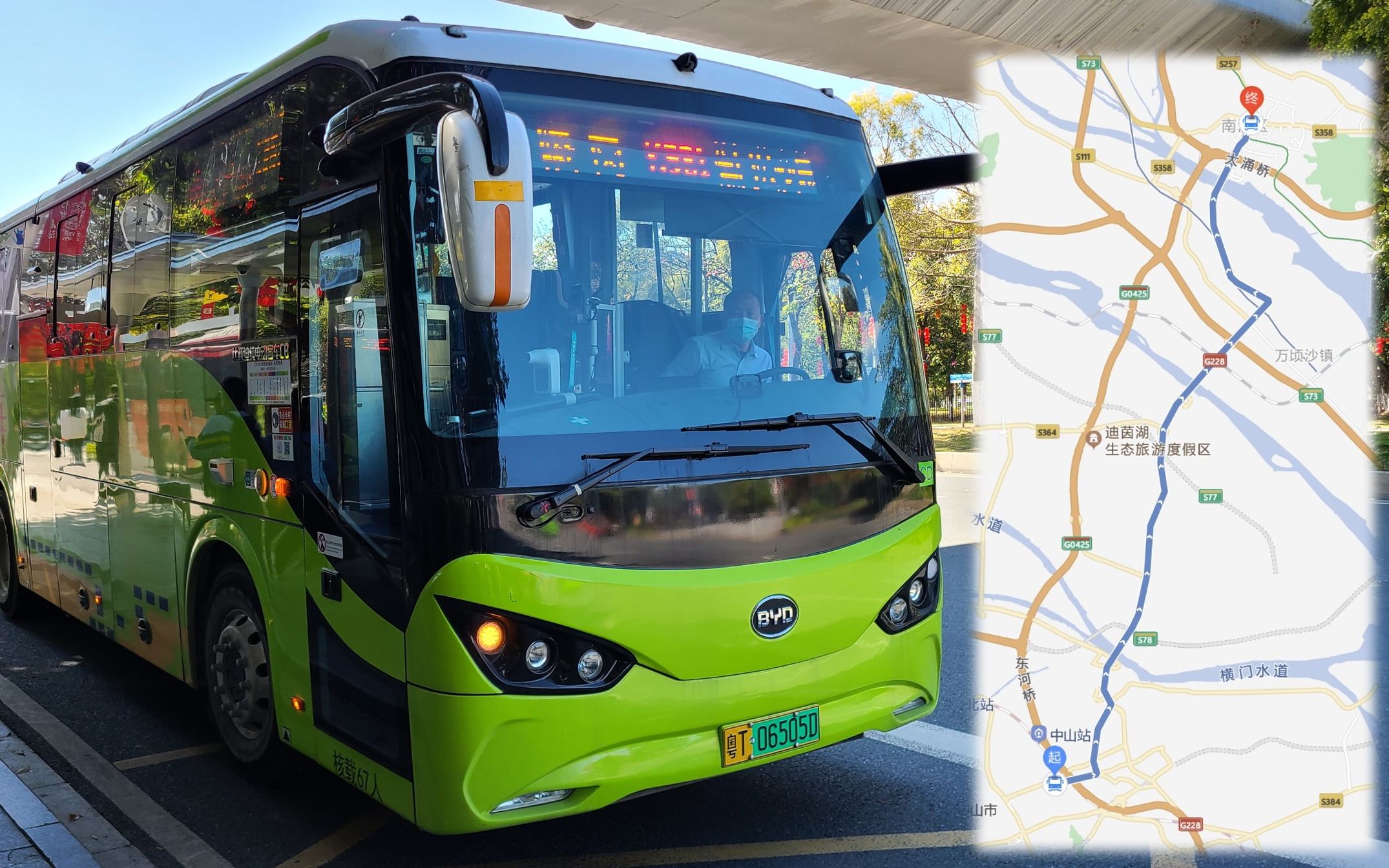 中山k981 陵岗》蕉门公交总站 跨市新选择 比亚迪c8带你游历中山广州