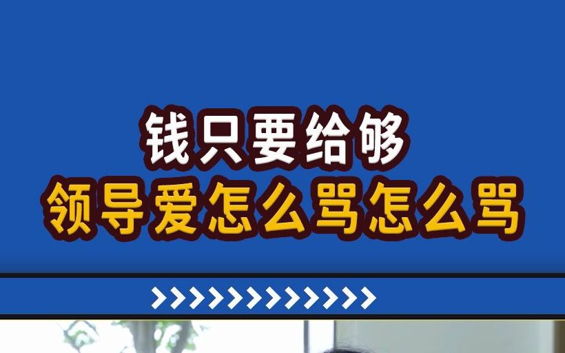 【高能职场故事】只要钱给够,领导爱怎么骂怎么骂!?哔哩哔哩bilibili