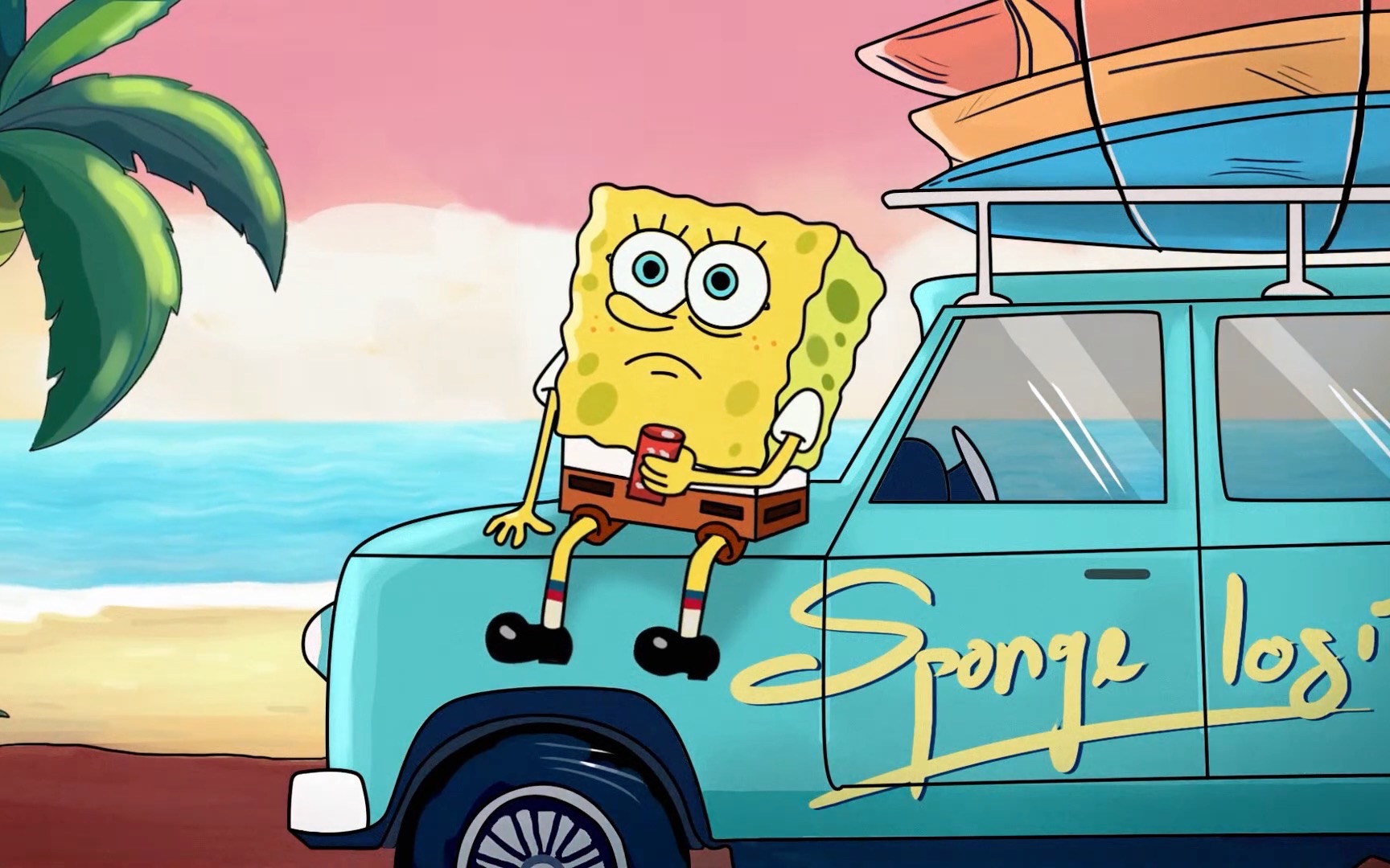 沙滩发呆|和海绵宝宝一起学习|study with me|学习|读书|冷静|减轻