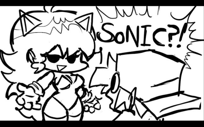 bf sees gf in a sonic costume