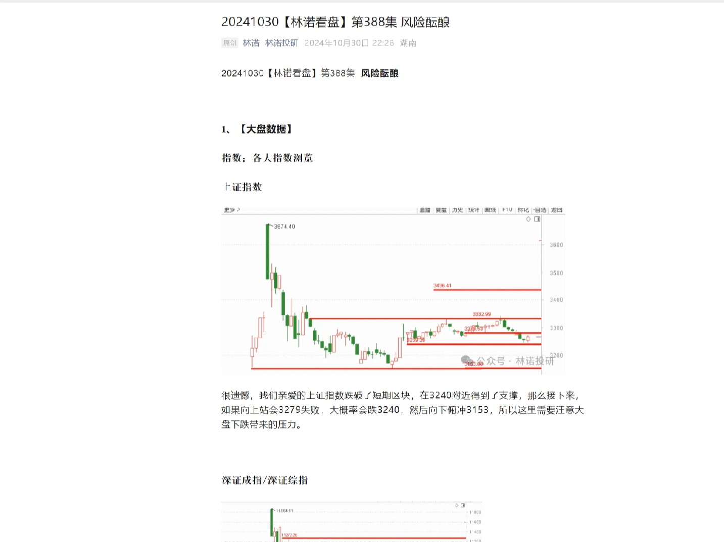 20241030【林诺看盘】第388集 风险酝酿哔哩哔哩bilibili