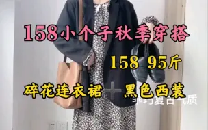 Video herunterladen: 158|95斤  158小个子女生秋季平价学生党穿搭超百搭碎花连衣裙  搭配黑色西装  再搭配黑色小皮鞋  上班约会日常都是不错的选择