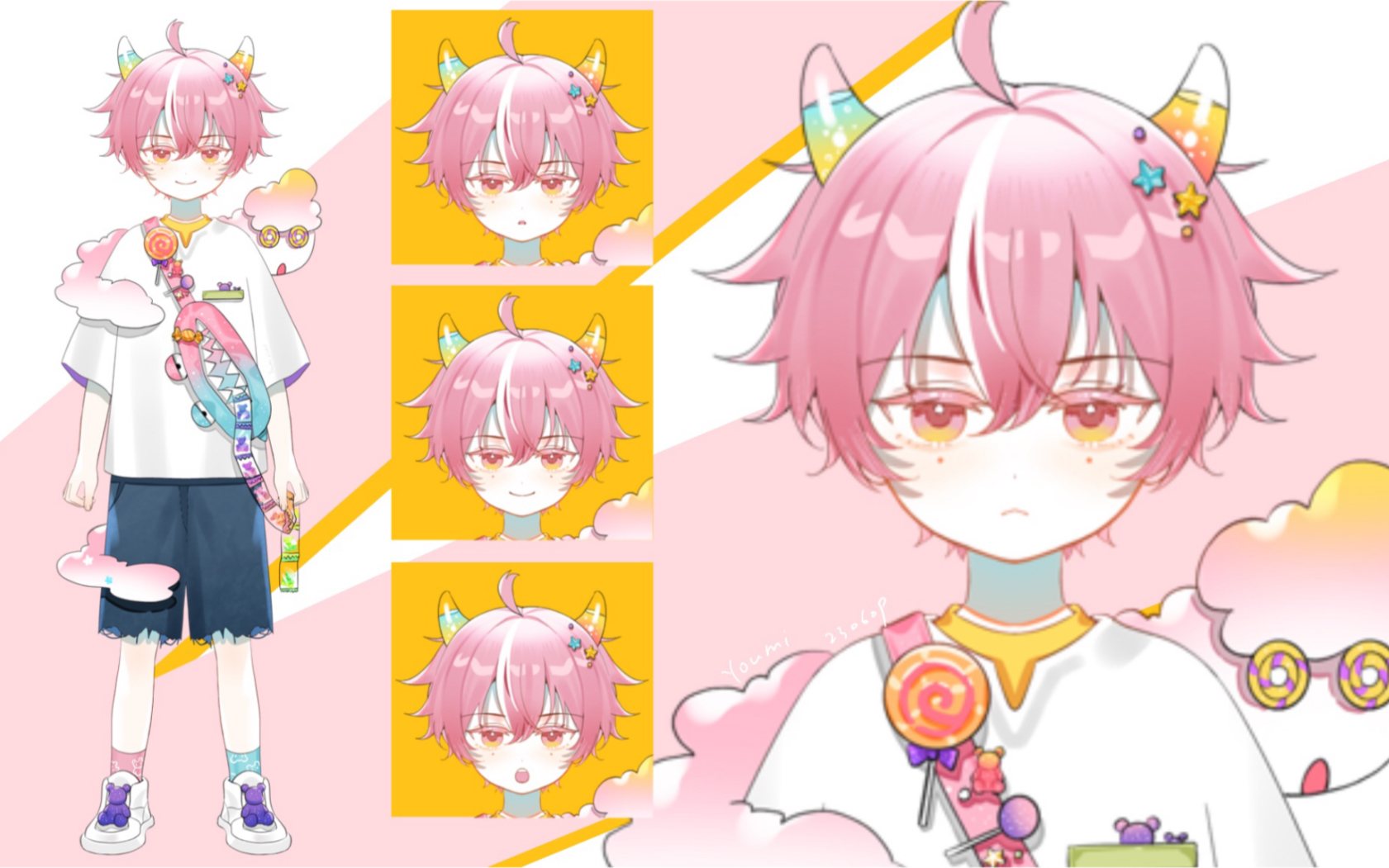 live2d 糖果小男孩立绘