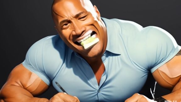 【cyf/ai】巨石强森看着作业气的想把他们统统吃掉!