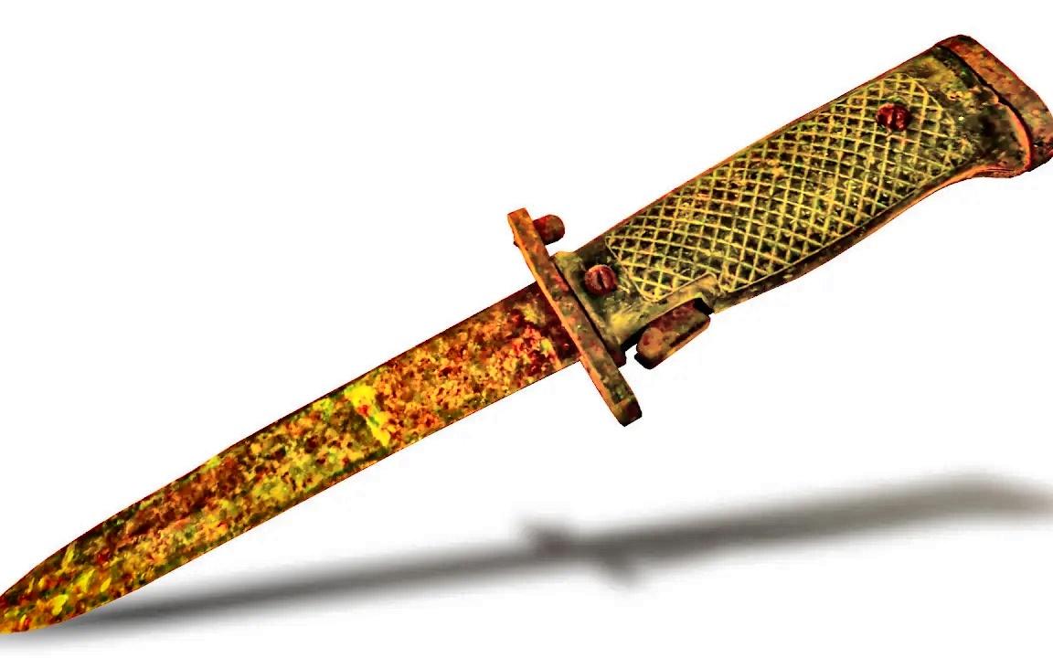 [lost & restored] rusty m5 1950年代美国陆军刺刀 - 失去的家庭