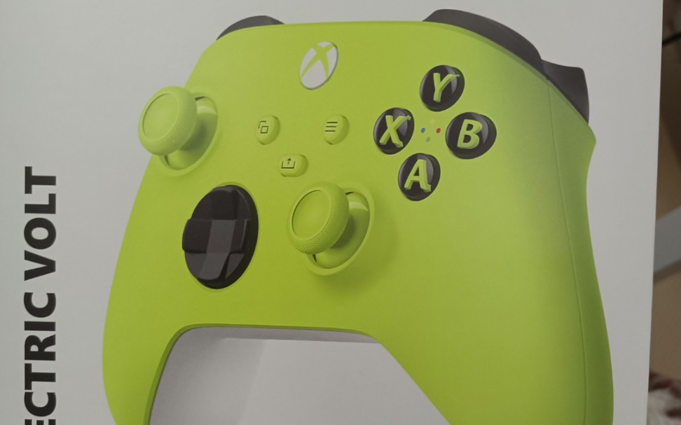 xbox手柄电光黄开箱